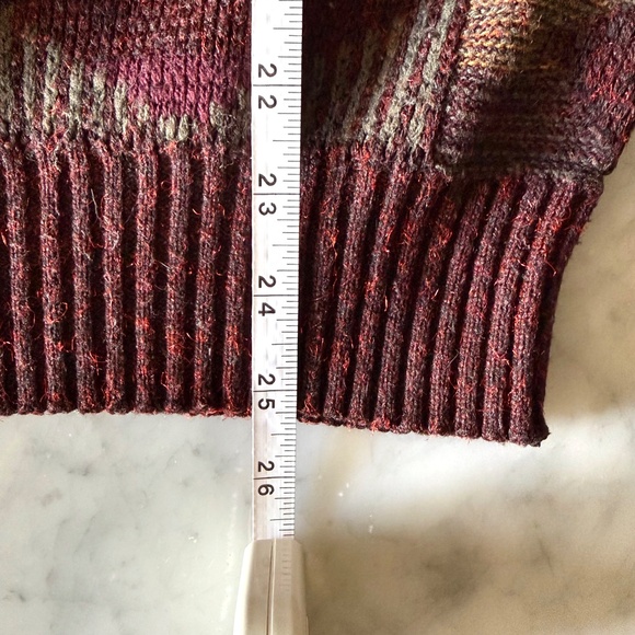 Vintage London Fog Sweater Men’s Large Brown Geometric Wool Blend Retro 90s 80s - Picture 6 of 6